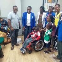 Wheelchair recipients in Africa