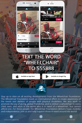 Welcome To The Wheelchair Foundation App!